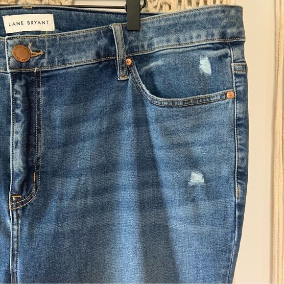 LANE BRYANT Fit Genius High Rise Boot Jeans Medium Wash Magic Waistband 26/28 - Picture 6 of 14